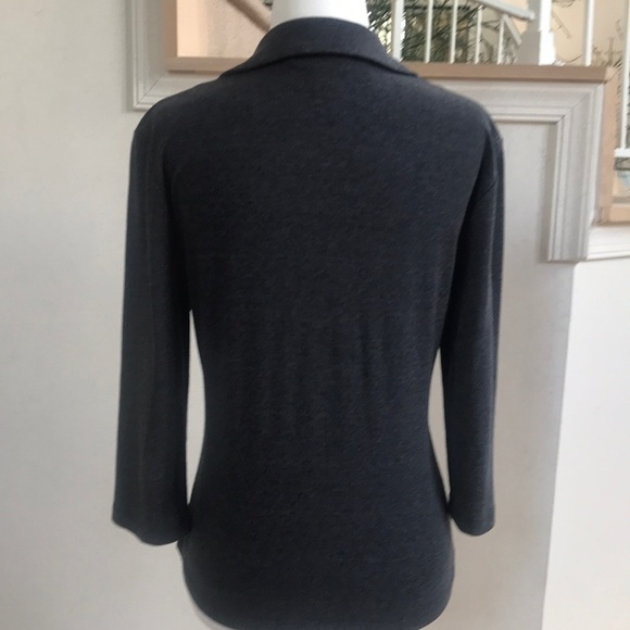 French Connection 3/4 Sleeve V-Neck Button-up Top, VGUC - Picture 2 of 4